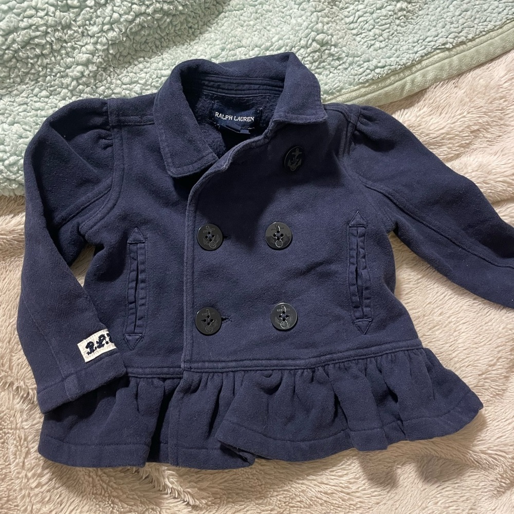 Baby Girl Ralph Lauren Navy Blue Peacoat